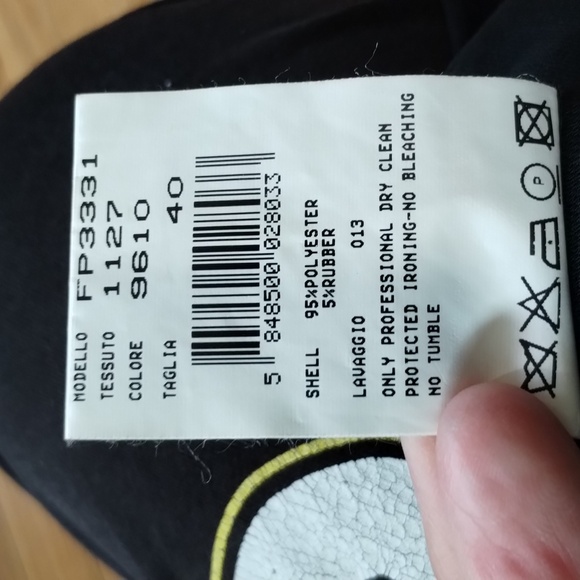 Vtg 90s Giorgio Armani Trousers 4 Wide Leg Black Italy S1990 Pleated Rear Euc - Picture 4 of 9